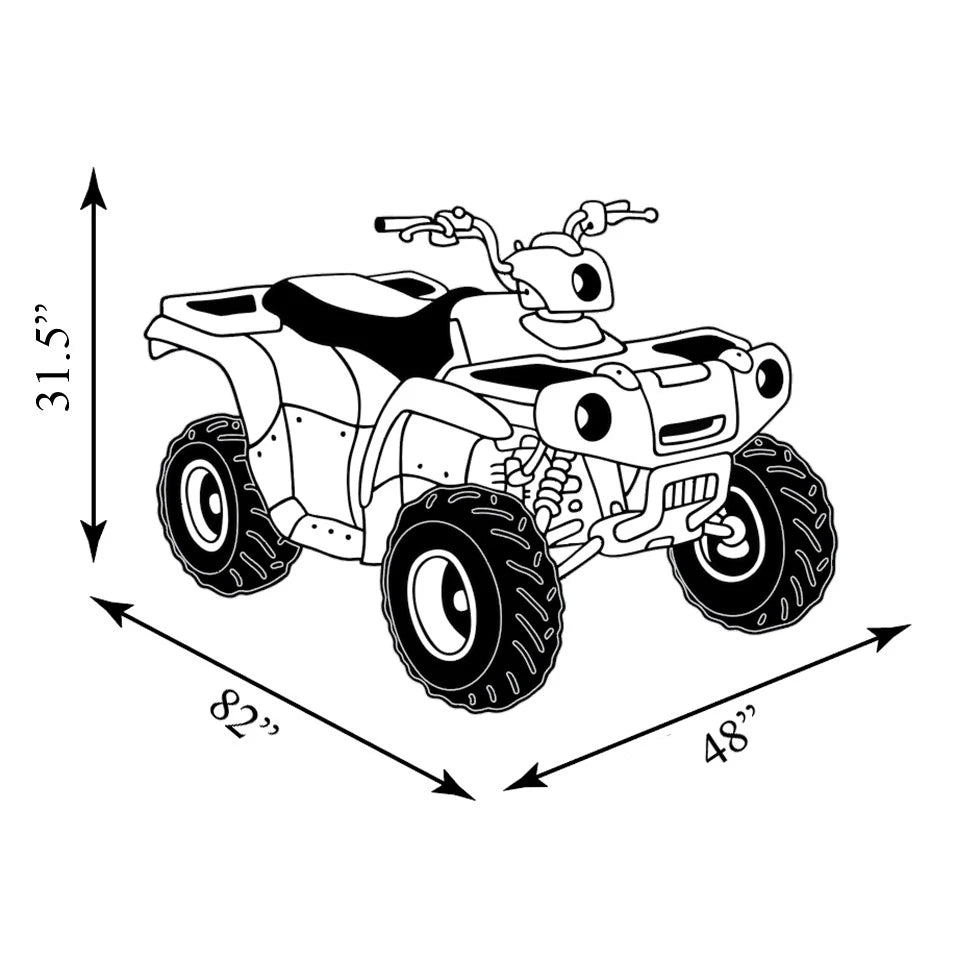Black ATV Cover for Suzuki Arctic Cat Yamaha Kawasaki Honda Polaris Can-Am (L-17700)