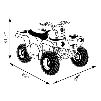 Black ATV Cover for Suzuki Arctic Cat Yamaha Kawasaki Honda Polaris Can-Am (L-17700)