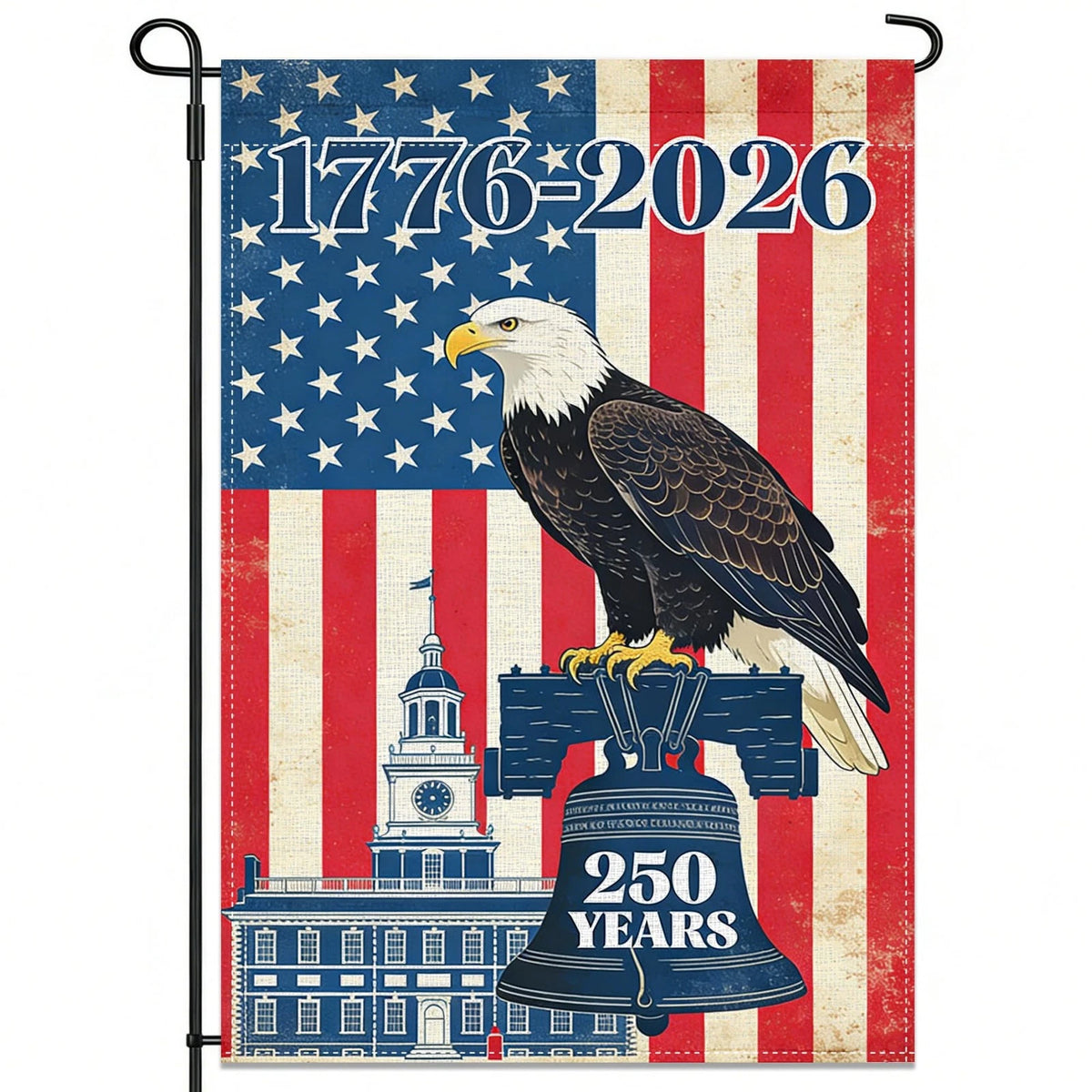 12x18 Inch Double-Sided Garden Flag for America 250th Anniversary
