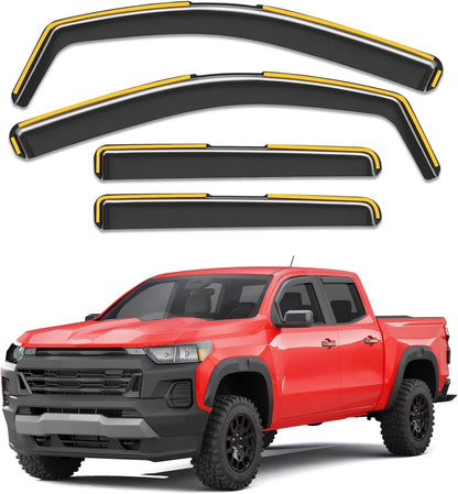 In-Channel Window Rain Guards for Chevy Colorado/GMC Canyon (2015–2023)