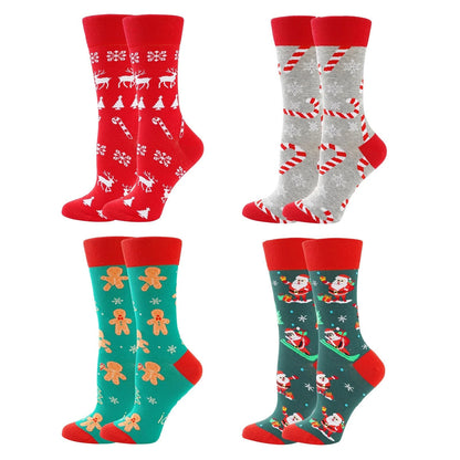 4 Pairs Christmas Socks for Women (5-8)
