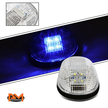 5Pcs Cab Roof Running Light Chrome Housing Blue LED for Dodge Ram (1999–2001)