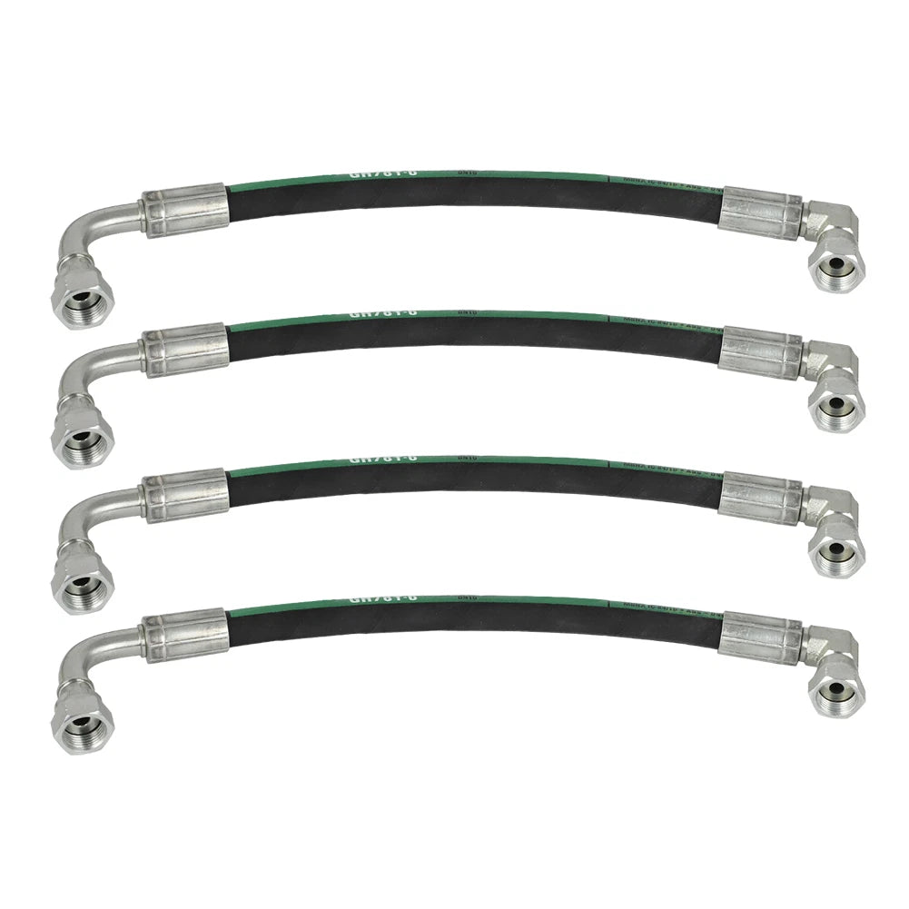 4X Hydraulic Hose Assemblies for John Deere Tractor (5800psi)