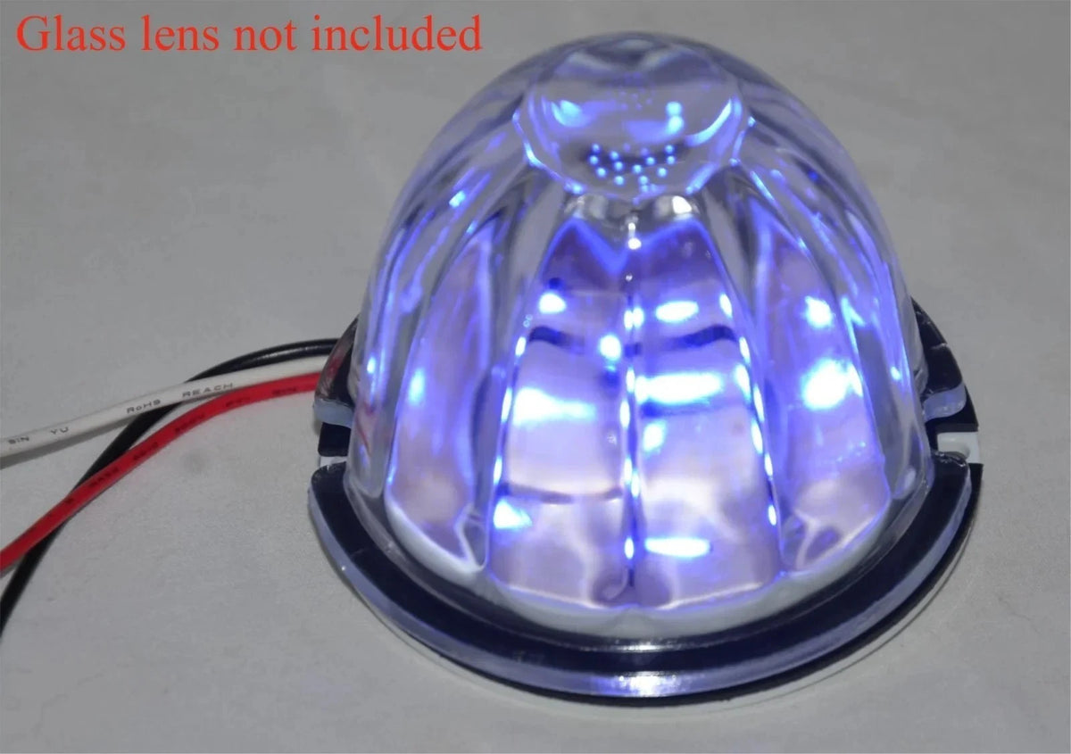 Glass Lens Conversion Light Base for (2018–2023) 81853, 3 Wire, Blue SMD LEDs