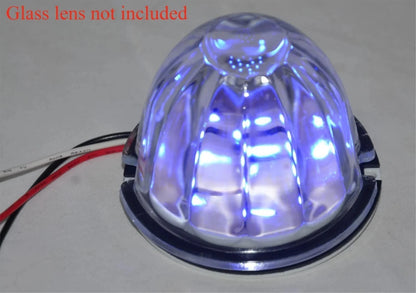 Glass Lens Conversion Light Base for (2018–2023) 81853, 3 Wire, Blue SMD LEDs