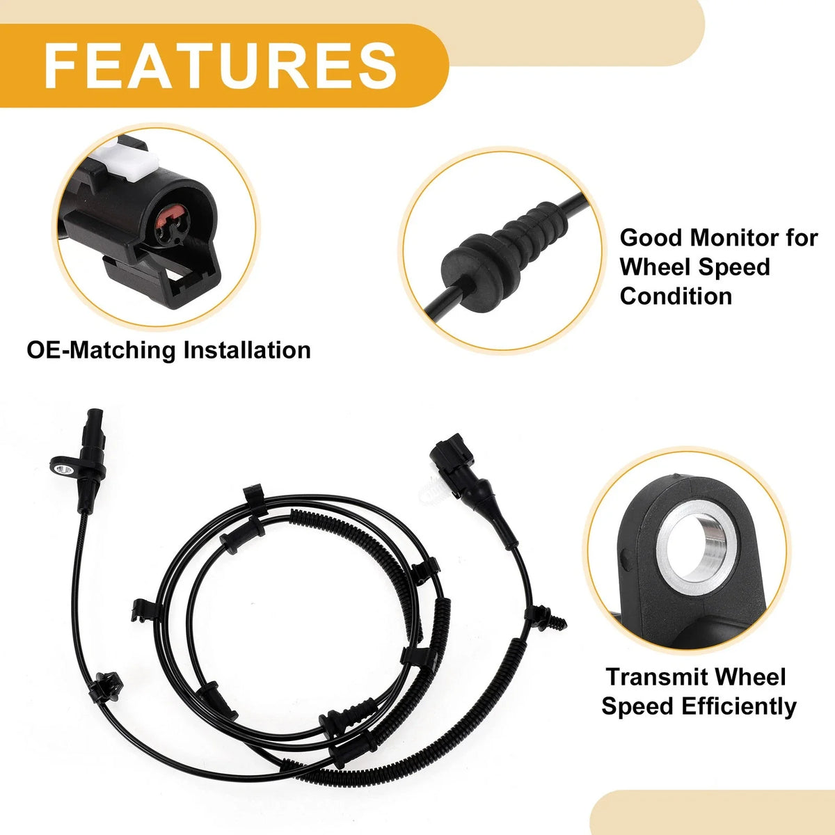 ABS Wheel Speed Sensor No. 9L3Z2C190A for Ford F-150 (2004–2020) Rear Right