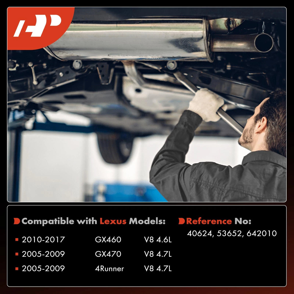 A-Premium Rear Right Catalytic Converter for Toyota 4Runner Lexus GX470 (2005–2009) 642010
