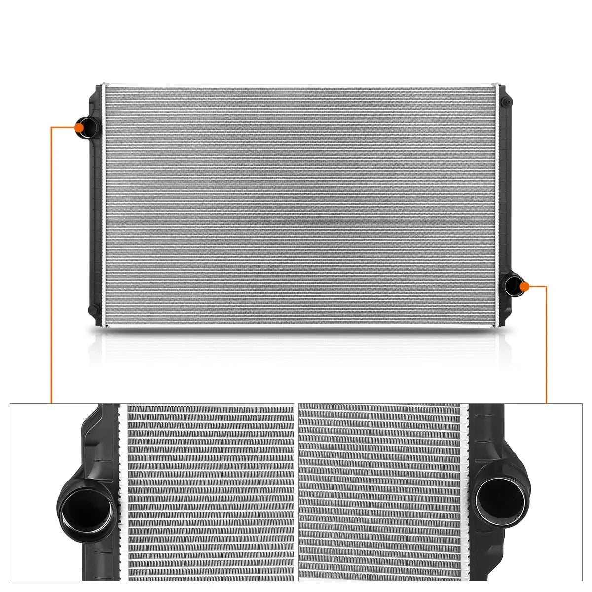 Aluminum Core 2-Row Radiator for International 5070/5900i/5600i/5500i/5000 (1996–2004)