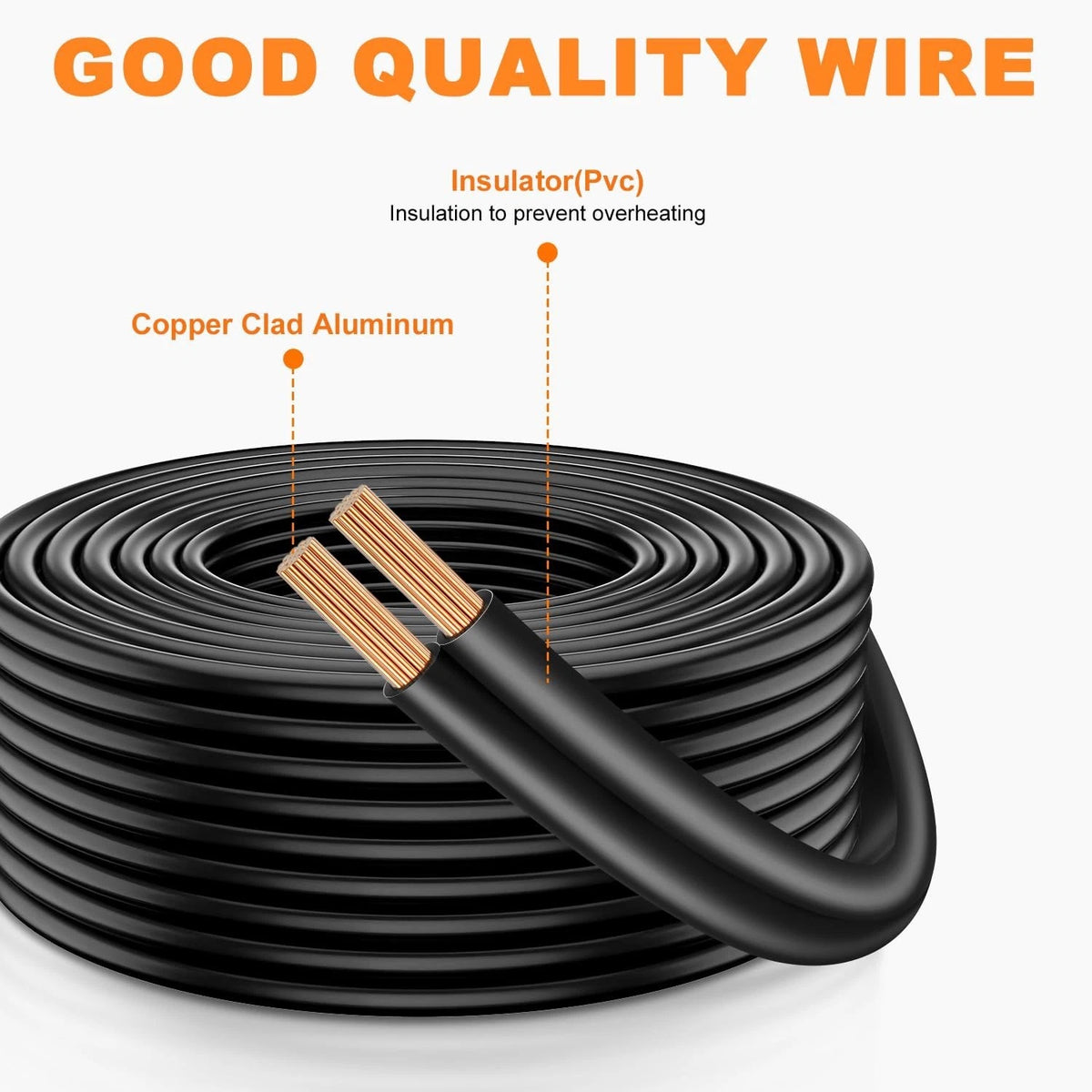 16/2 Gauge Low Voltage Landscape Lighting Wire for Outdoor Use (250FT)