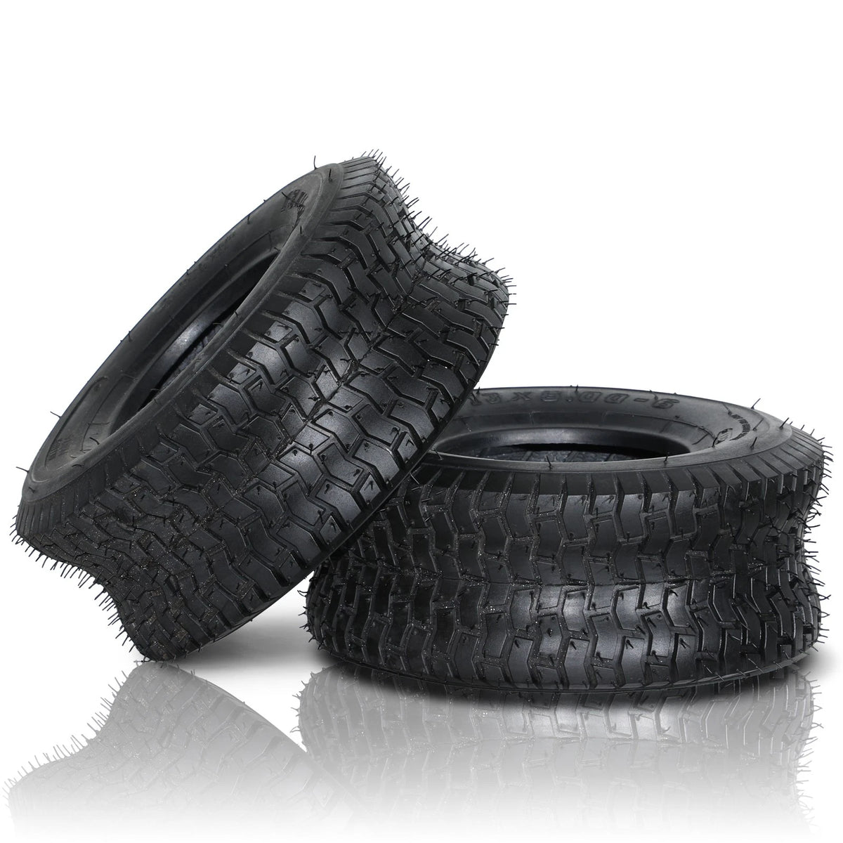 Set of 2 Turf Tires 13x5.00-6 for Lawn Mower Tractor (Max Load: 295Lbs)