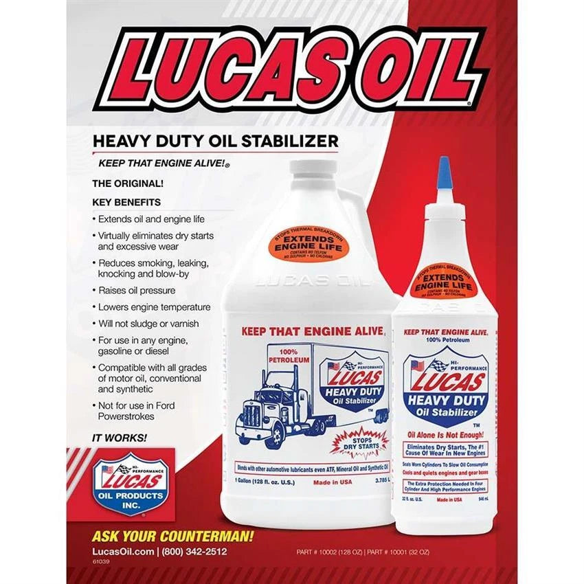 Set of 4 Lucas Oil Heavy Duty Oil Stabilizer 1 Gallon LUC10002