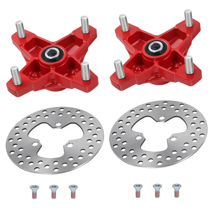 Front Left & Right Wheel Hubs w/ Brake Disc for Honda Sportrax 250 (2001–2007)