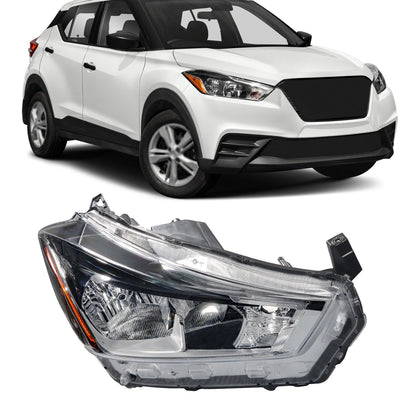 Headlight Halogen Clear Lens Right Side for Nissan Kicks (2018–2020) BCK21450K, 260105RL0A