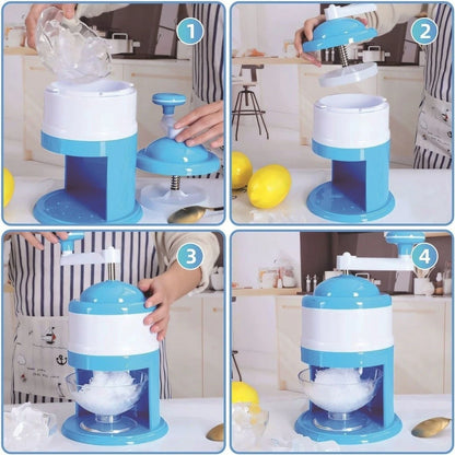 Compact Manual Ice Shaver Machine for Home Ice Treats (27x15.5x7cm)