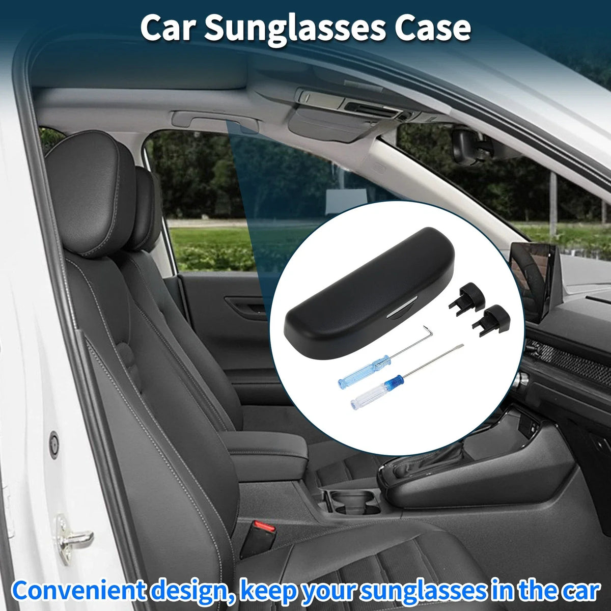 Sunglasses Case for Toyota Yaris Cross (2020–2024) Black Set of 1