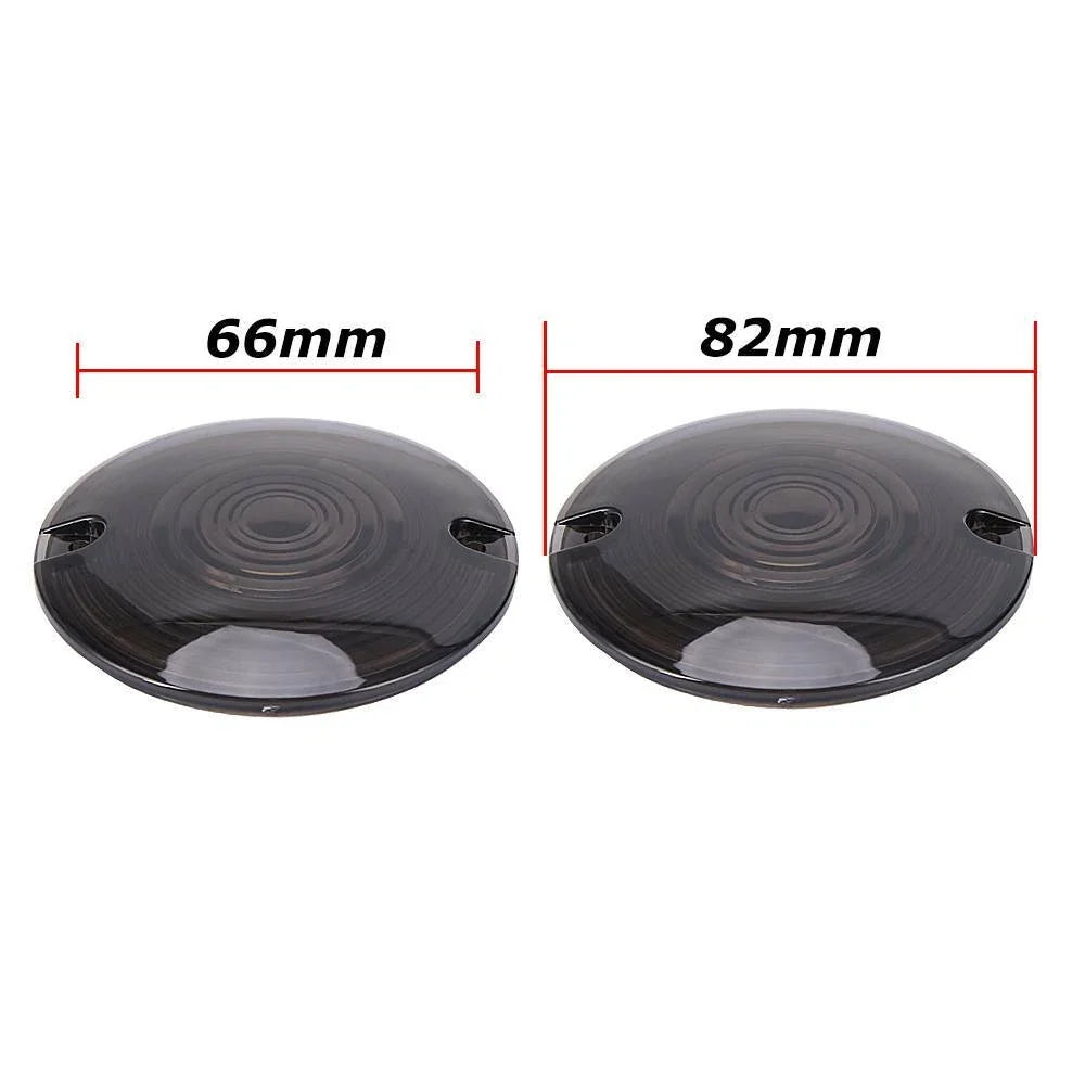 Set of 4 Smoked Turn Signal Flat Light Cover Lens for Harley Electra Glide