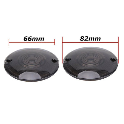 Set of 4 Smoked Turn Signal Flat Light Cover Lens for Harley Electra Glide