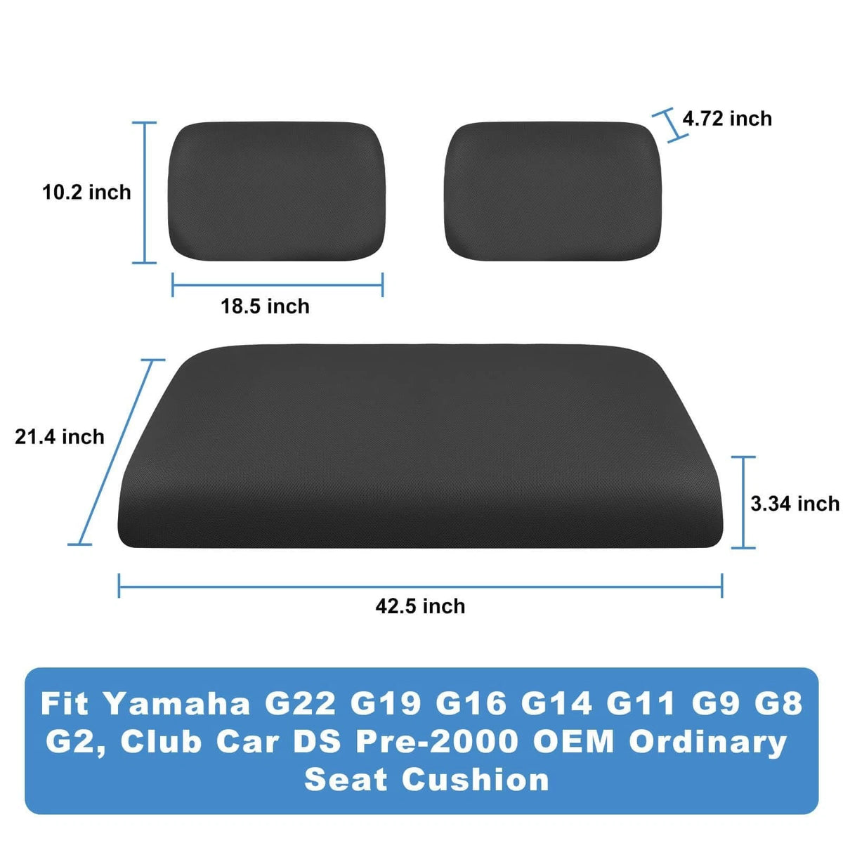 Seat Covers Set for Yamaha Golf Cart G22 G19 G16 G14 G11 G9 G8 G2