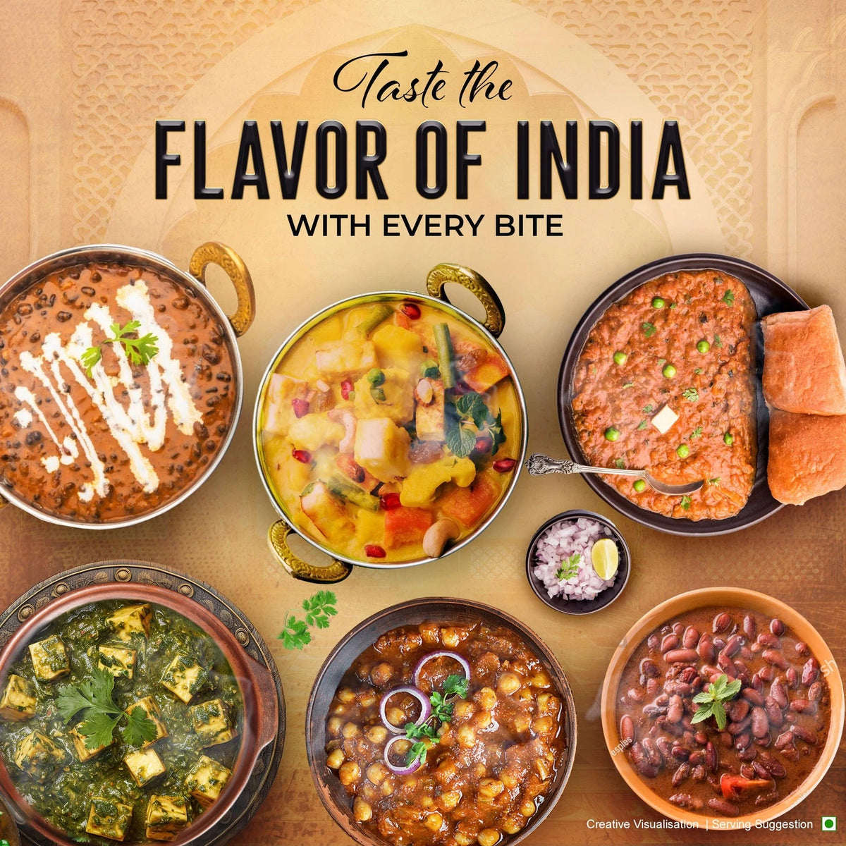 Ready To Eat Dinner Variety Pack for Kitchens of India (Pack of 6)