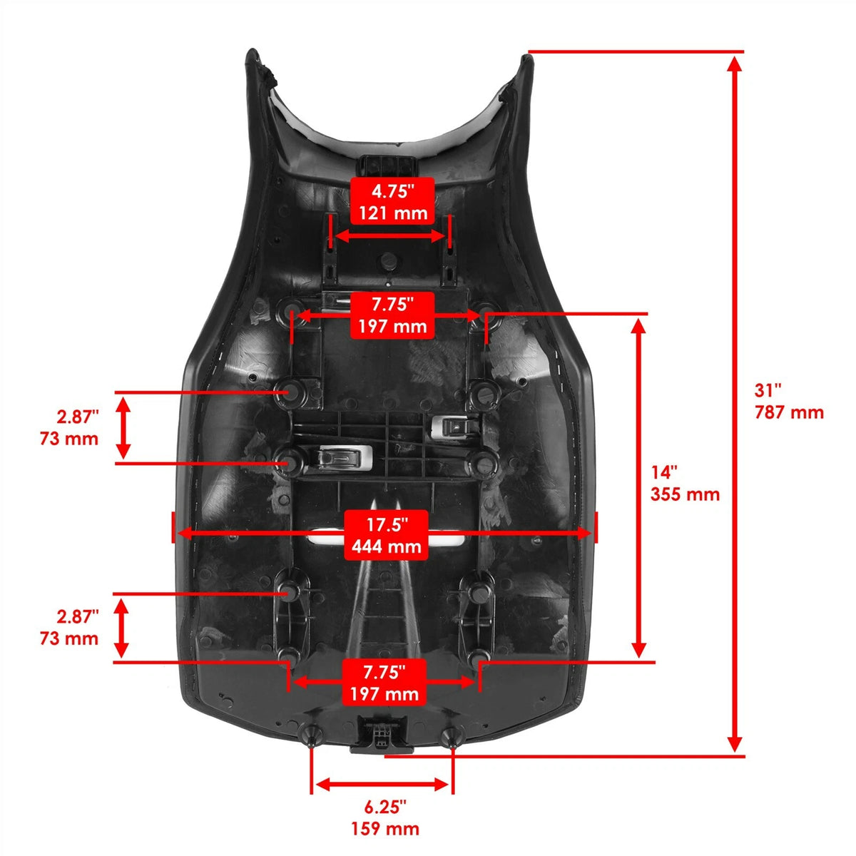 Complete Seat for CanAm Outlander Max 800R (2013–2015) ZI120 - LAR, 708002491, 708001501, 708001536, 708002146, 715500358