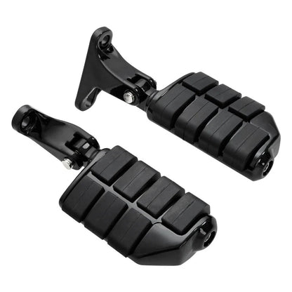 Set of 2 Black Rear Passenger Footpeg Pegs for Harley Touring (1993–2025)