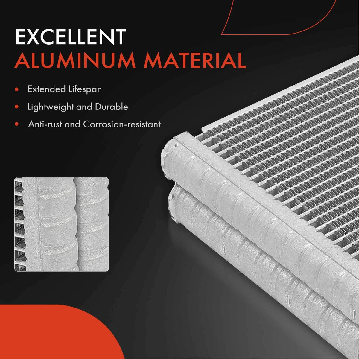 A-Premium Front A/C Evaporator Core for Toyota Land Cruiser (2008–2011, 2013–2020) 8850160361, 8850160362, EV939821PFC