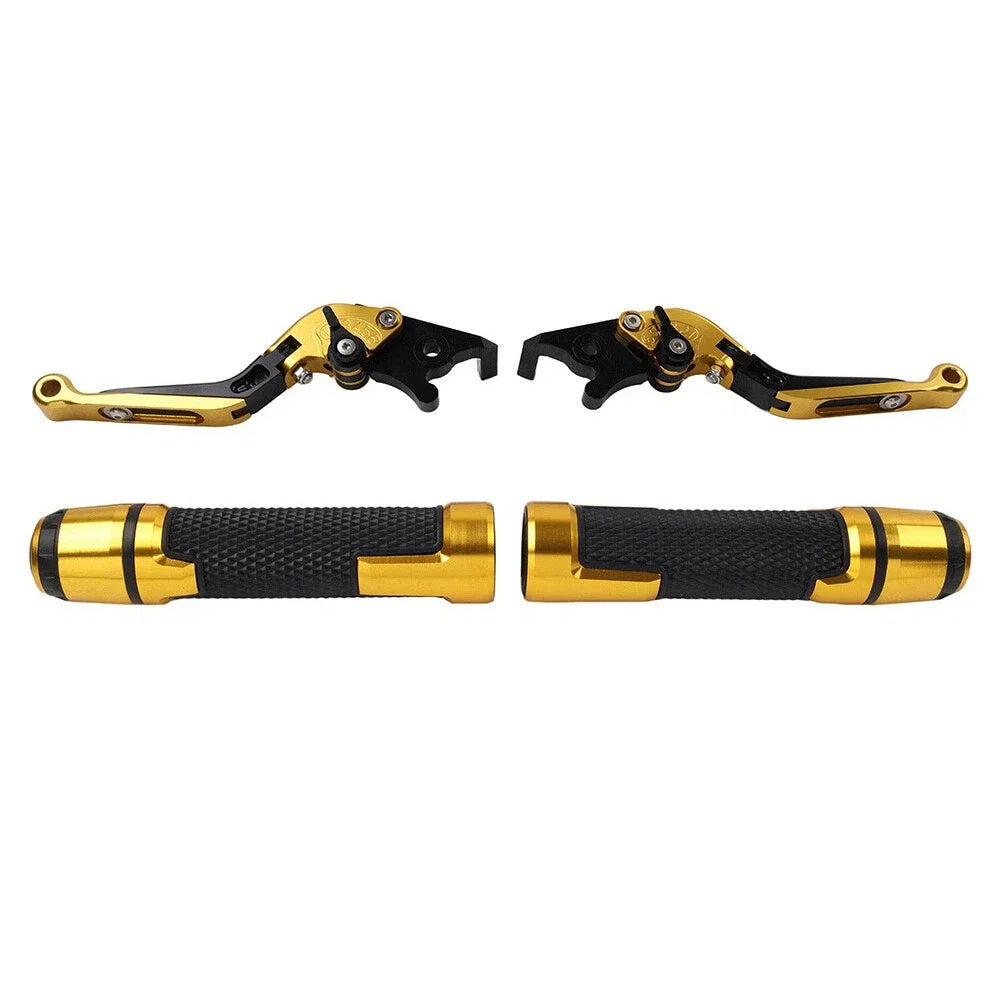 Pair Brake Clutch Lever Handlebar Grip Set for Yamaha YZF R1 R6 (2000–2023)