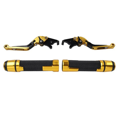 Pair Brake Clutch Lever Handlebar Grip Set for Yamaha YZF R1 R6 (2000–2023)