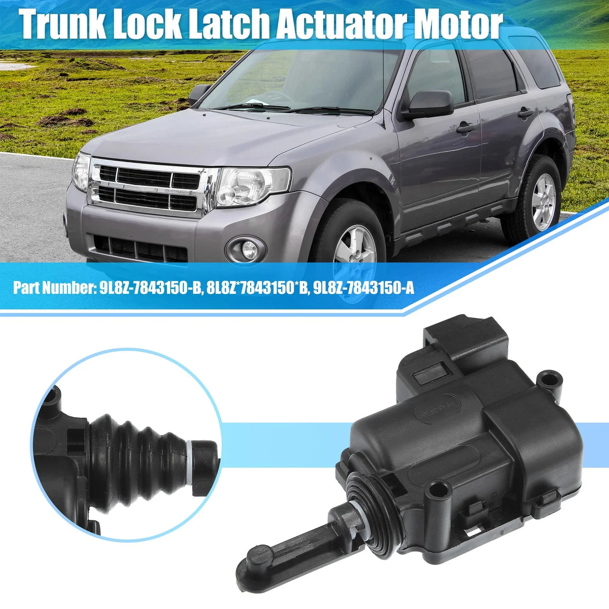 Rear Liftgate Trunk Latch Lock Actuator Solenoid 9L8Z-7843150-B for Ford Escape (2001–2012)