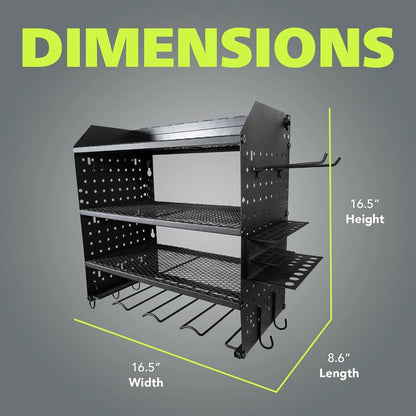 Power Tool Organizer Pegboard Rack for Modular Charging Station