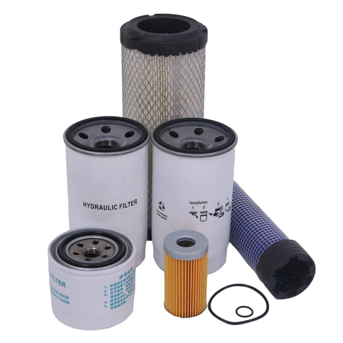 Filter Kit for Kubota L39 (HH164-32430, 15521-43160, TA040-93230)