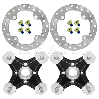 2 Front/Rear Wheel Hubs & Brake Rotor for Can Am Outlander Renegade 1000 (2012–2021)