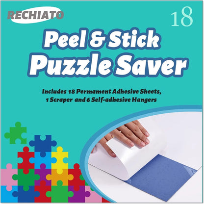 3X Puzzle Glue Sheets for 1000 Piece Puzzles - 18 Peel and Stick
