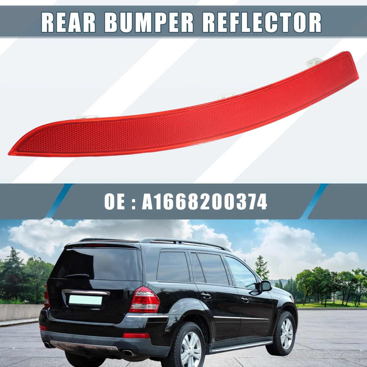 Rear Left Bumper Reflector No.A1668200374 for Mercedes-Benz GL450 (2013–2016)