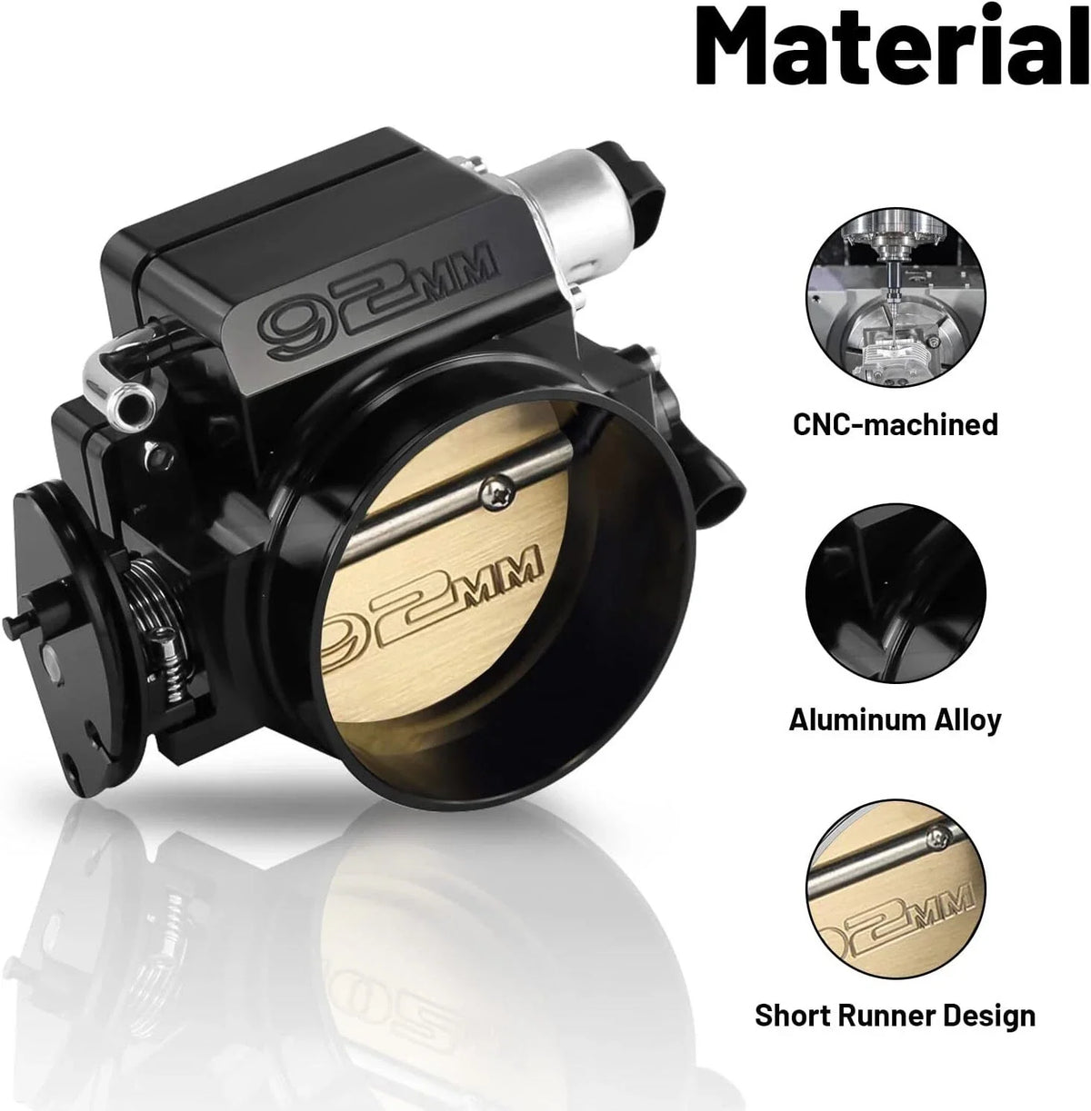 92mm Throttle Body with TPS IAC for LSX LS LS1 LS2 LS7 (1997–2023)