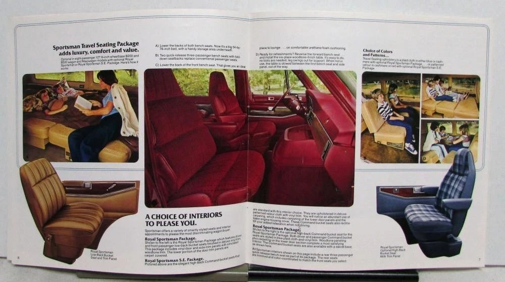 Dodge Sportsman Wagon MaxiWagon Brochure (1980)