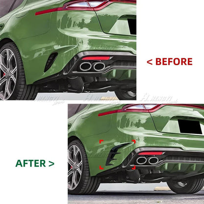 Canard Covers Rear Bumper Side Vent Carbon Fiber for Kia Stinger (2017–2023)