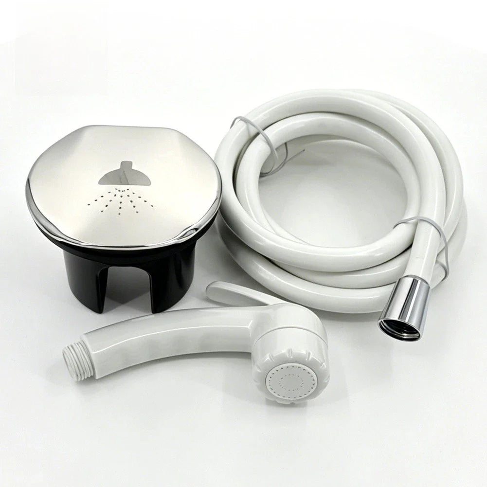 316 Stainless Steel Marine Shower Set for Boats (Rainfall Head, Nylon Hose)