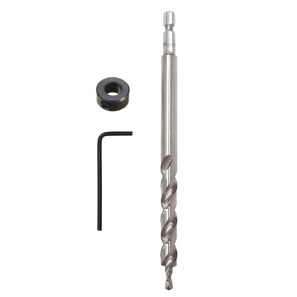 Set of 6 Twist Step Drill Bits for Pocket Hole Drill Jig Guide Kit