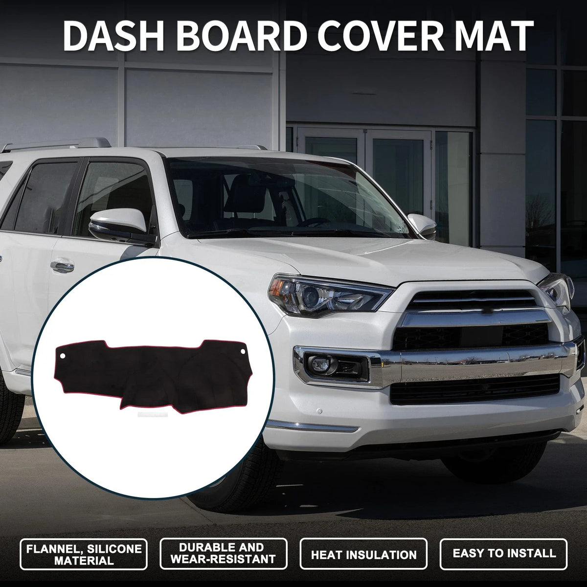 Set of 2 Dashboard Dash Cover Mats for Nissan Micra March K13 (2010–2017)