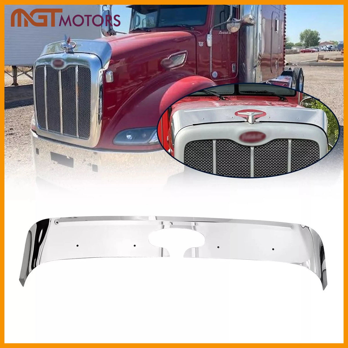 Hood Shield Bug Deflector for Peterbilt 384/386 (2006–Present) 798010
