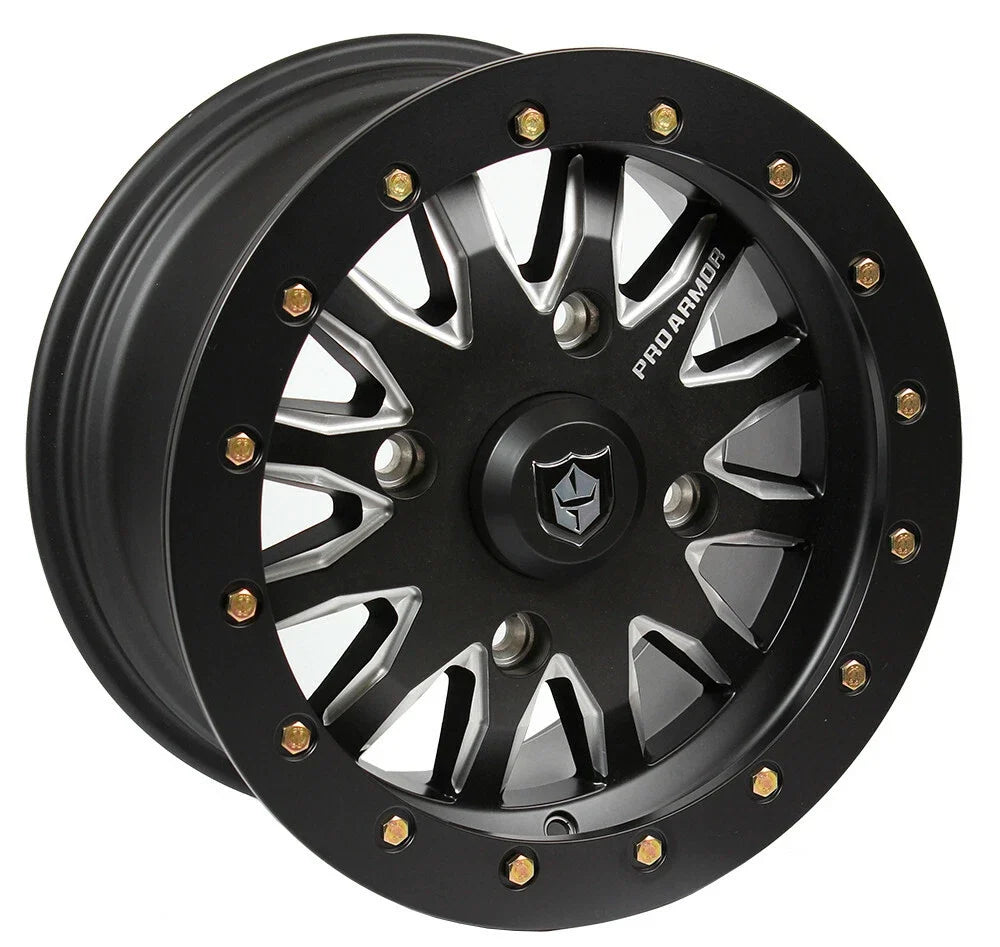 Pro Armor Halo Milled Beadlock Wheel Rim for UTV (15x7, 4/156, 38mm Offset)