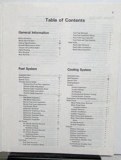 Service Manual Supplement for Kawasaki KX60 KX80 KX100 (1988)