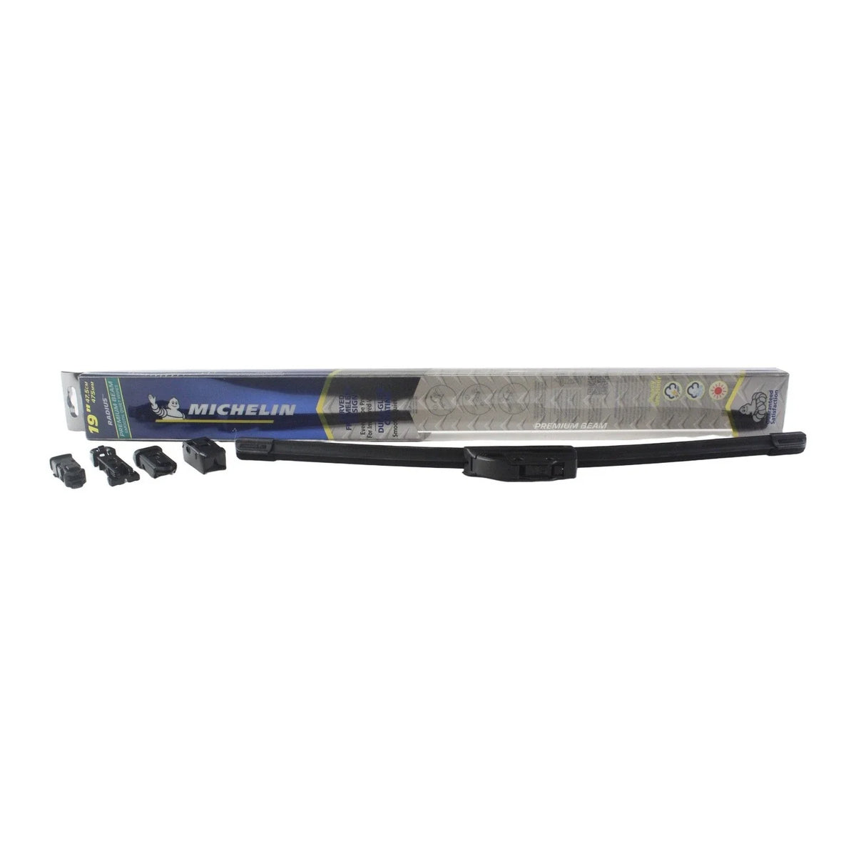 2X Michelin Radius Beam 19" Wiper Blades for Mazda MX-6 (1988–1992)