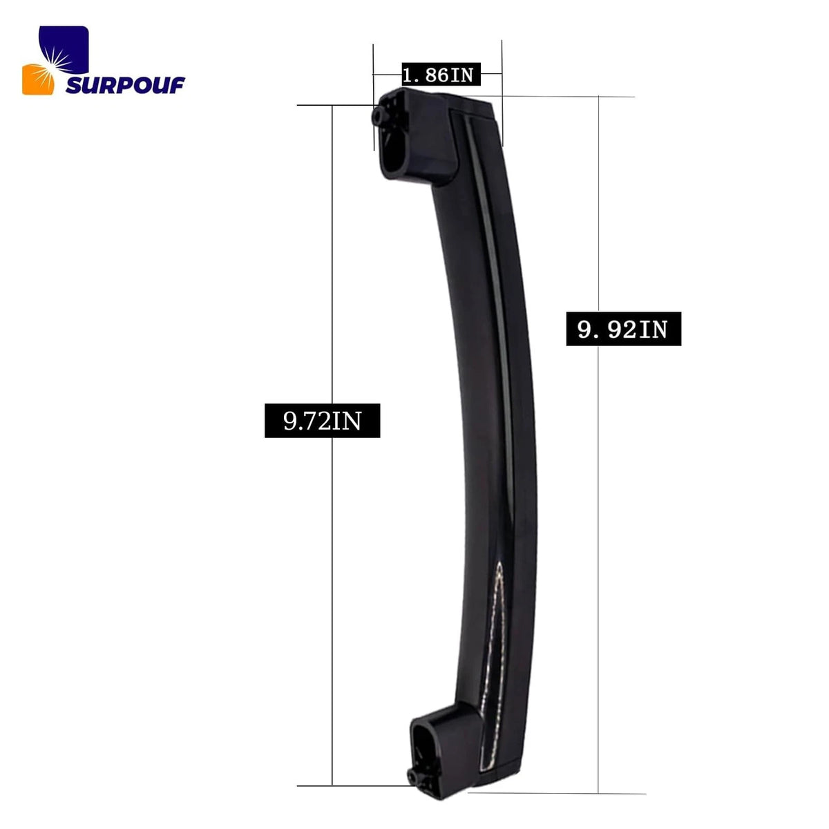 Microwave Door Handle with Support for Black (Fits WB15X10275, WB06X10939)
