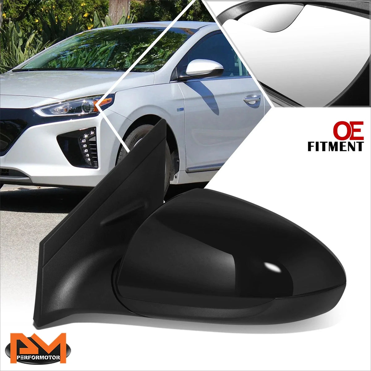 Left Power Heated Side View Door Mirror for Ioniq Plug-In EV (2017–2022)