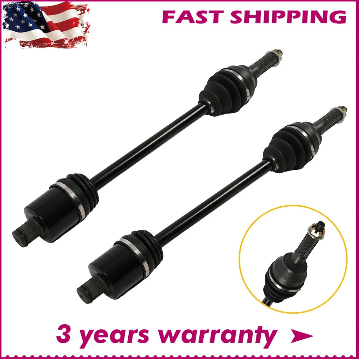 2X CV Joint Axles for Polaris Ranger 800 XP (2010–2012) 519-KCA2262X, 1333233