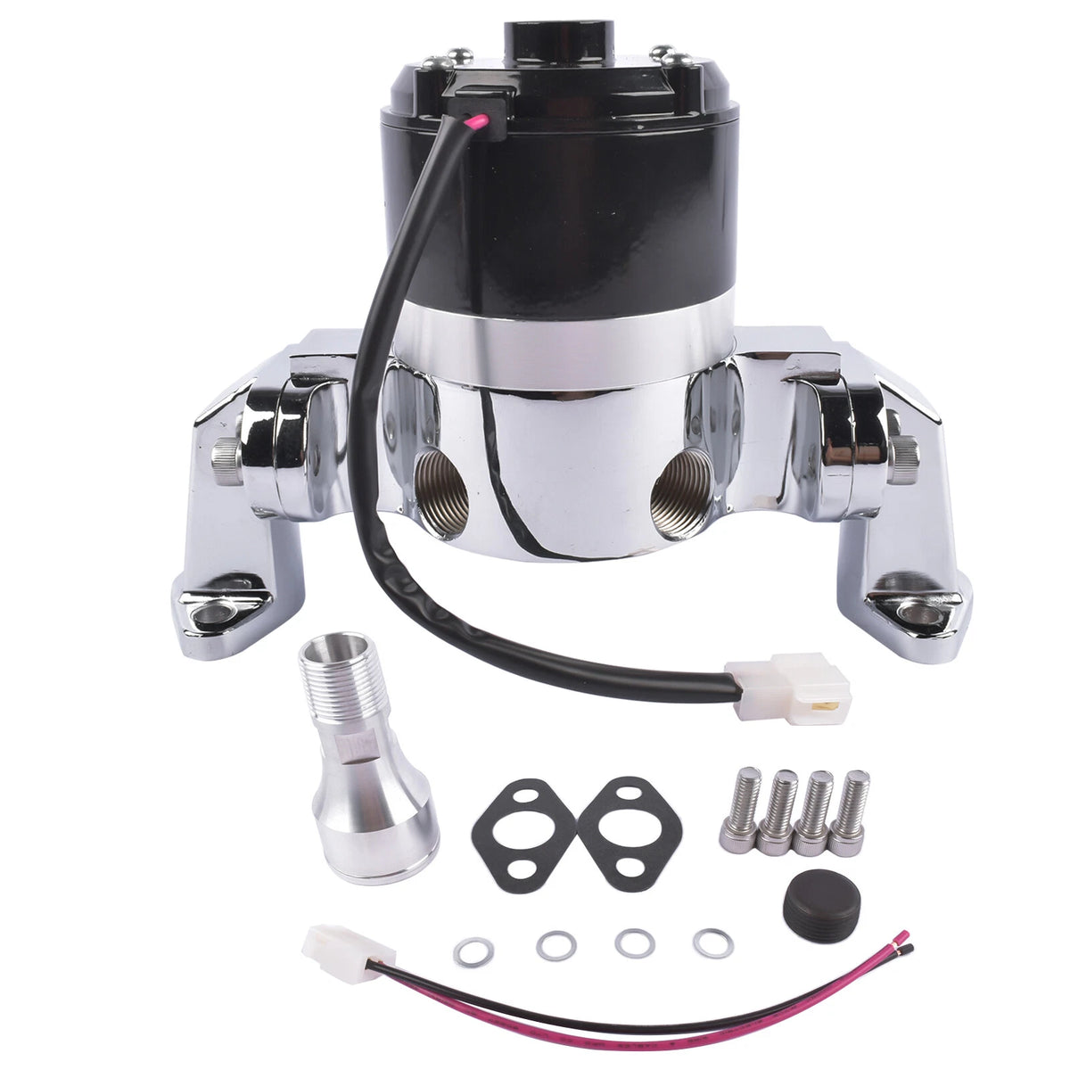 Chrome High Flow Electric Water Pump for SBC Small Block Chevy (283–400) 8010C
