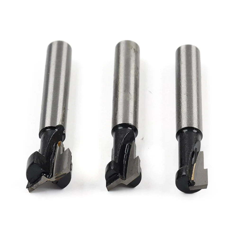 3PCS 1/4" Shank TCT Keyhole T-Slot Router Bit Set for Wood Cutter