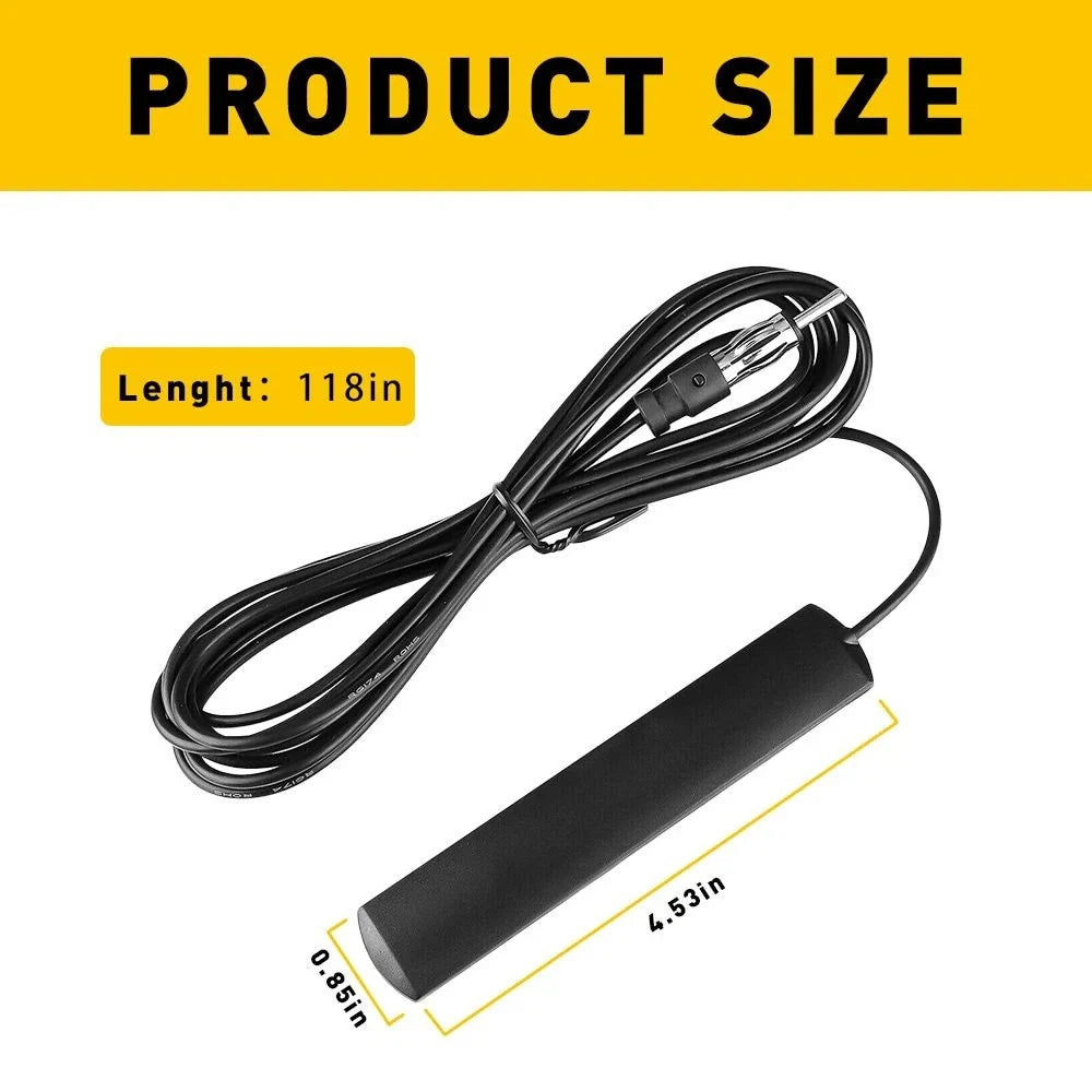 Universal Amplified Hidden Interior Antenna for Car AM/FM Stereo Radio